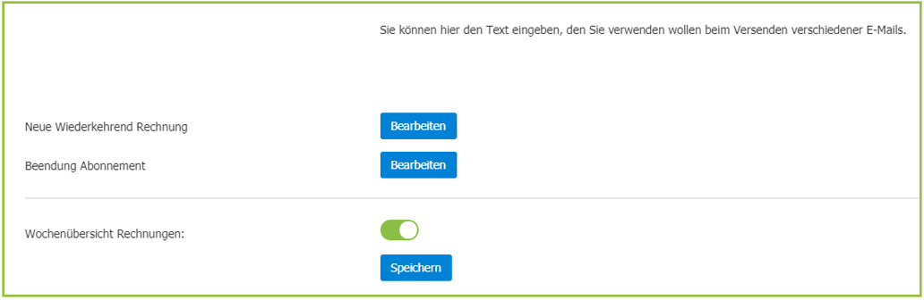 E-Mail Einstellungen